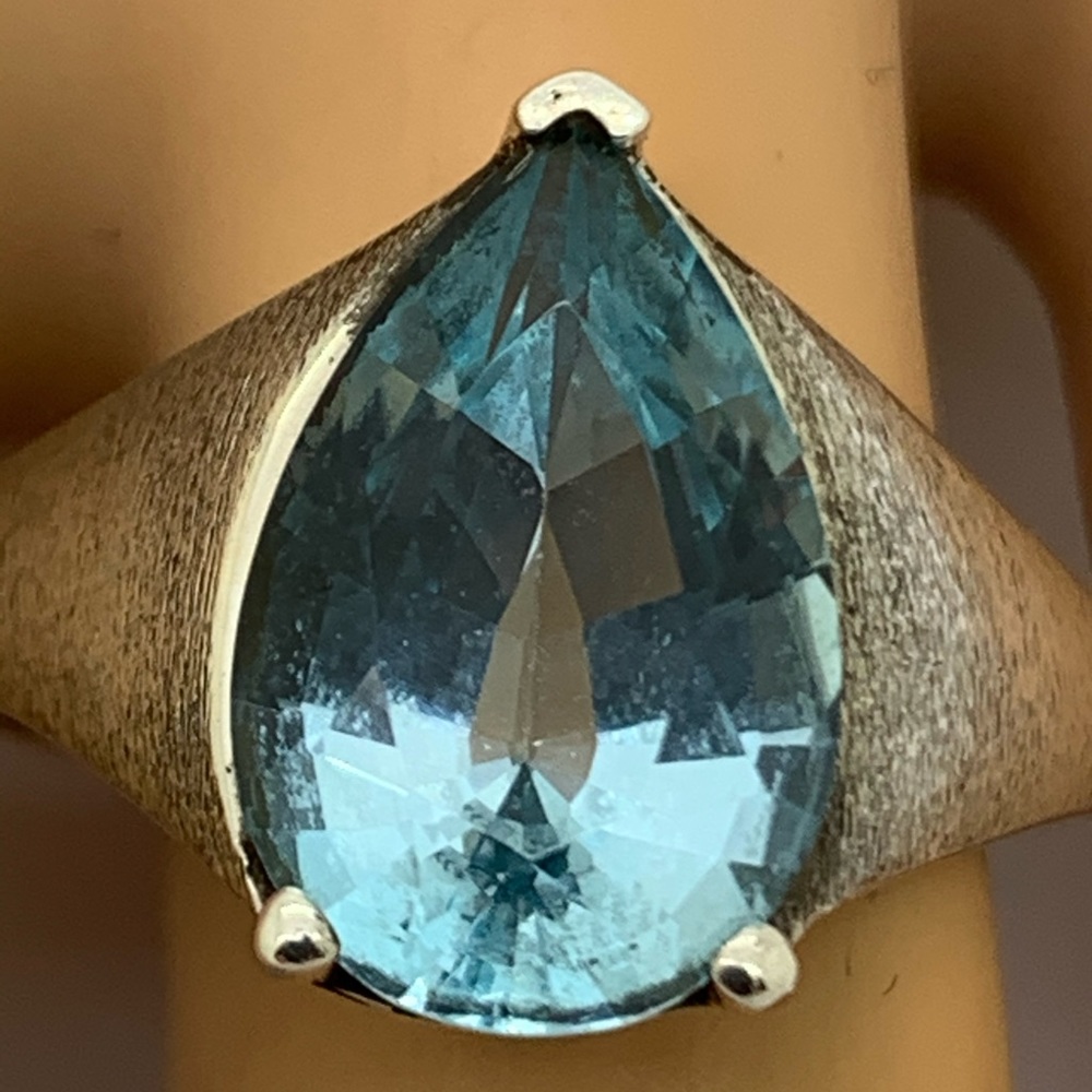 925. Vintage Sterling Gemstone Ring 9.5
